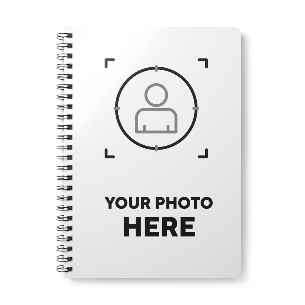 Personalized Photo A5 Spiral Notebook — Custom Cover Wirobound Journal