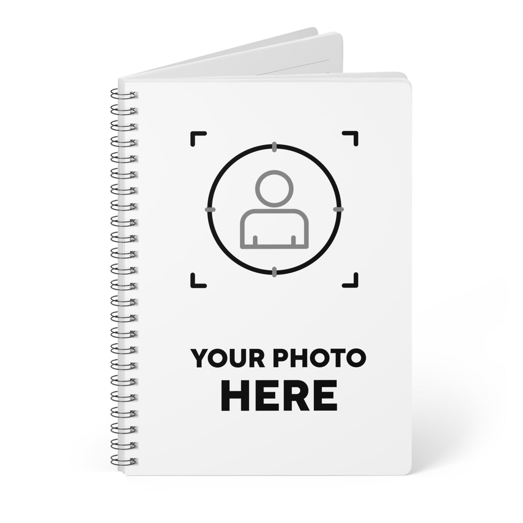 Personalized Photo A5 Spiral Notebook — Custom Cover Wirobound Journal