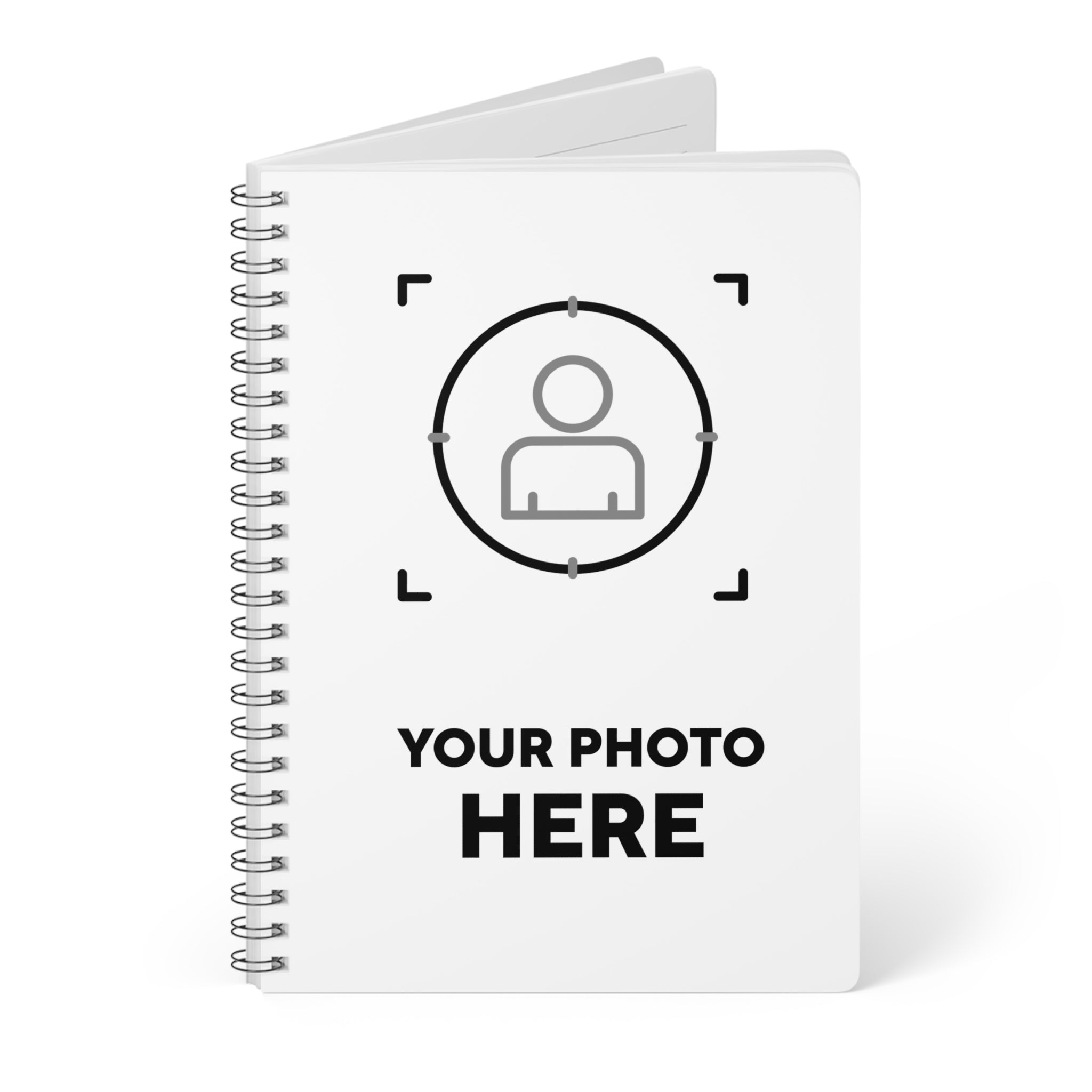 Personalized Photo A5 Spiral Notebook — Custom Cover Wirobound Journal