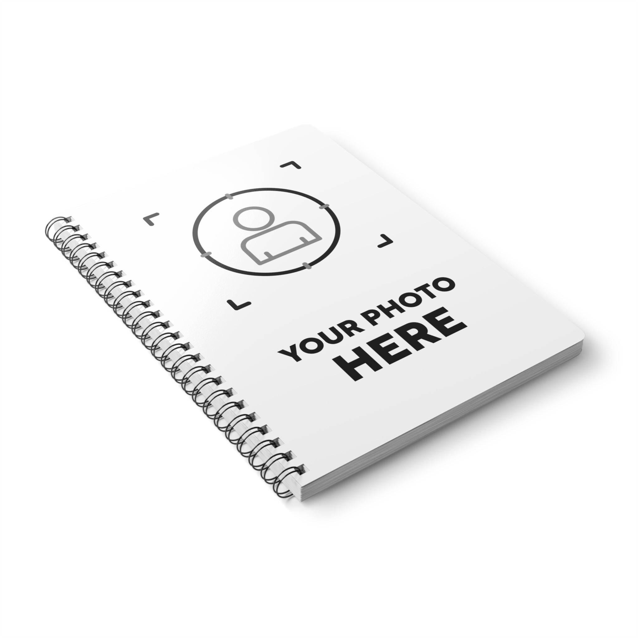 Personalized Photo A5 Spiral Notebook — Custom Cover Wirobound Journal